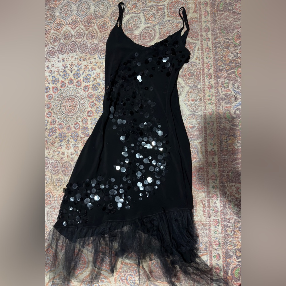 Elegant Black Sequin Dress